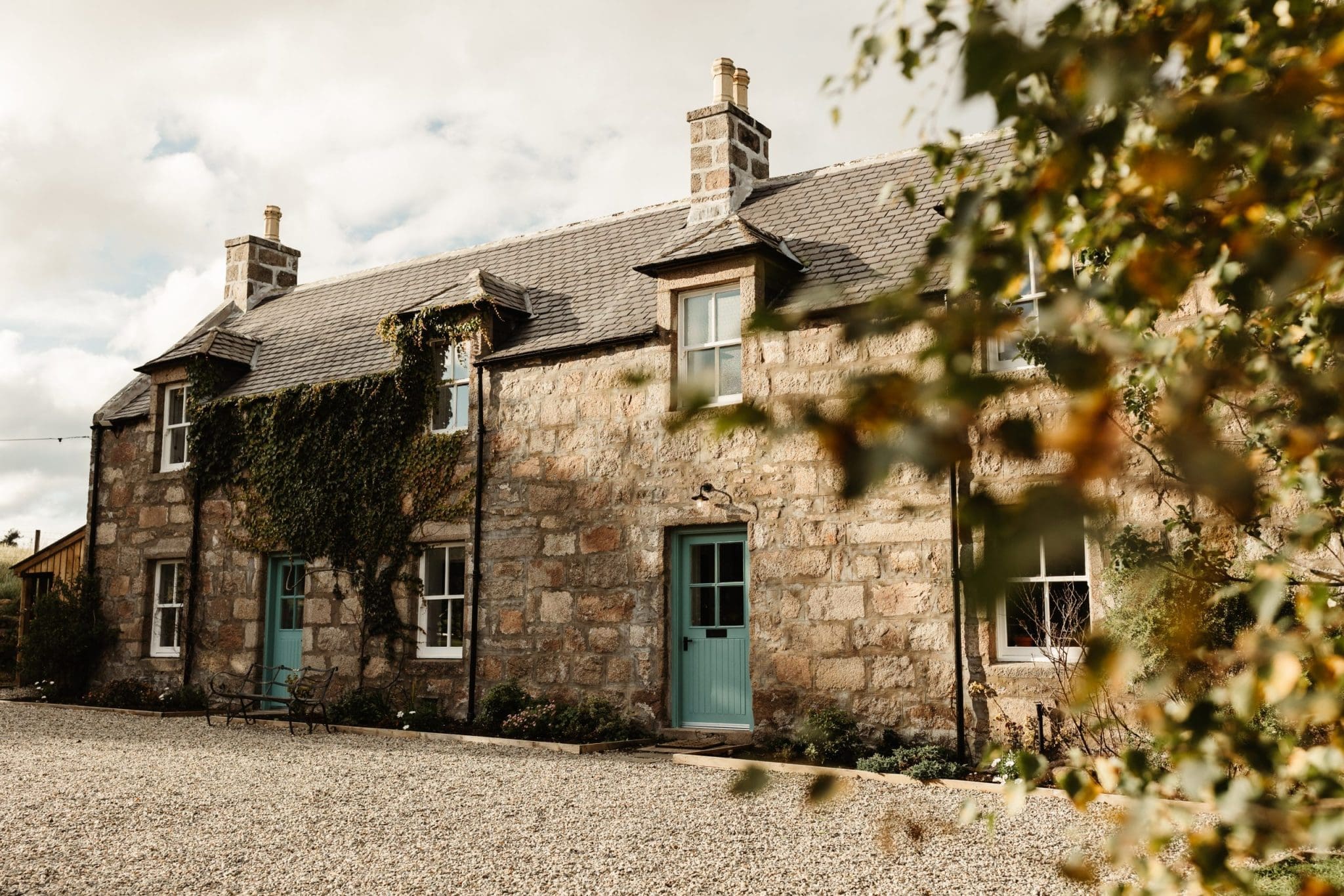 An image from the Cuttieshillock Cottage collection. Here we have a side view of the cottage itself.