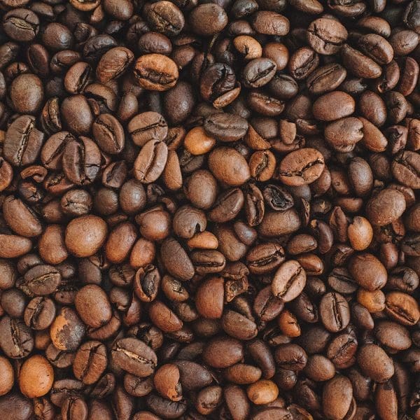 A close up view of coffee beans.