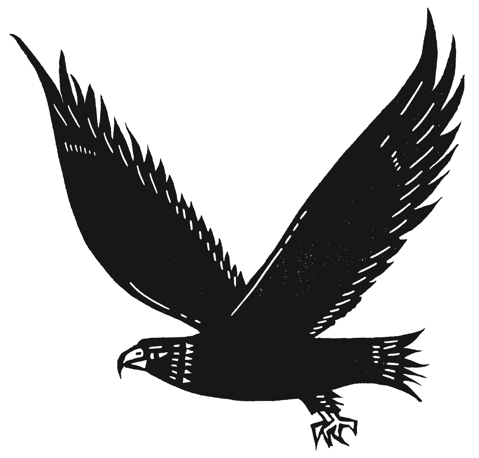 Stencil image of an eagle