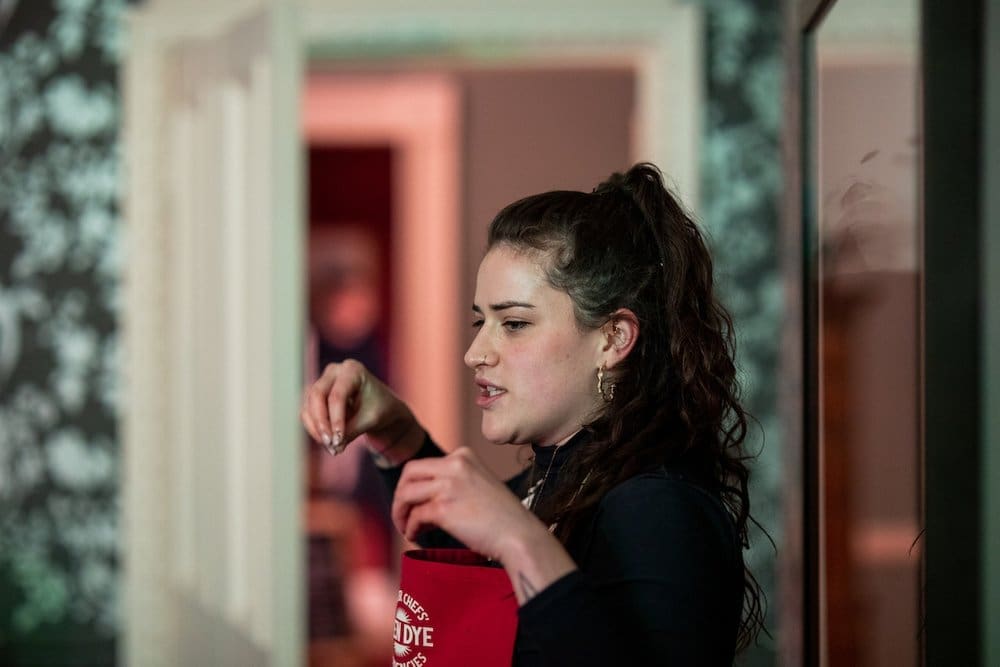 Ixta, our residency chef, preparing food for a seasonal feast