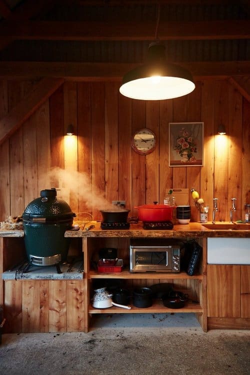 A photo of the cooking area in one of our cabins here at Glen Dye.