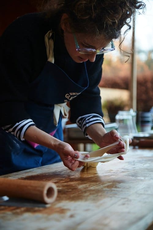 Our resident chef Pippy preparing food ready for the seasonal feast event.