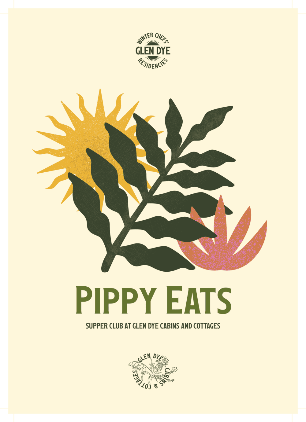 PDF image of the dinner menu at our winter chef's seasonal feast event.