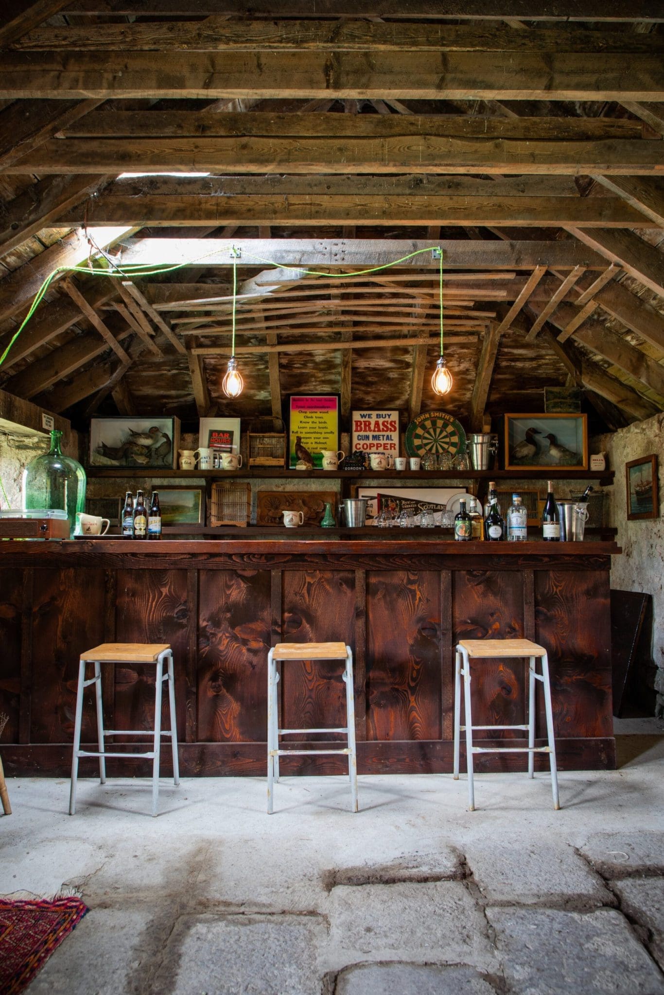 A photo of the bar at the Glen Dye arms,