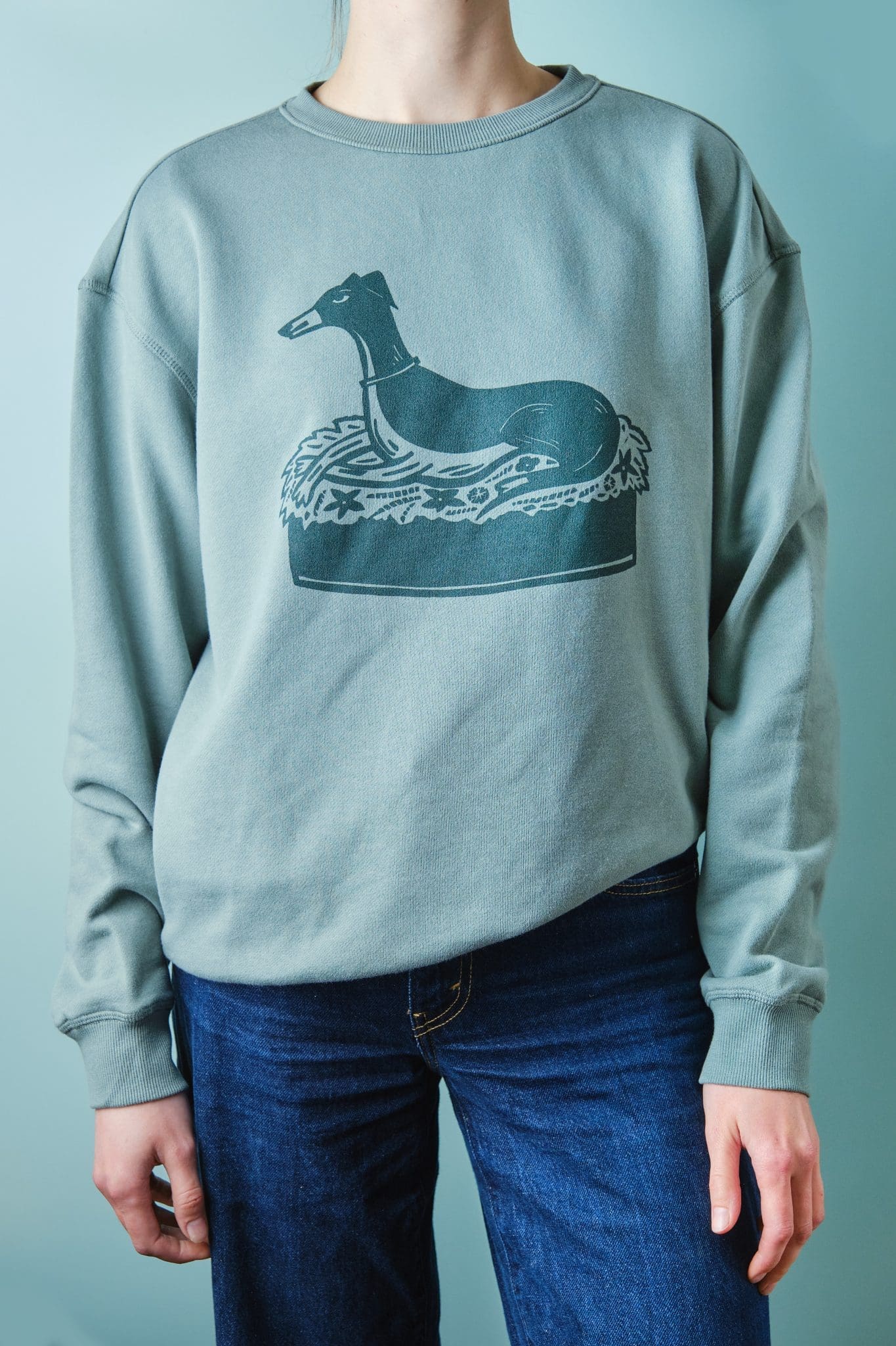 Lurcher Sweatshirt - Sage Green - Image 2